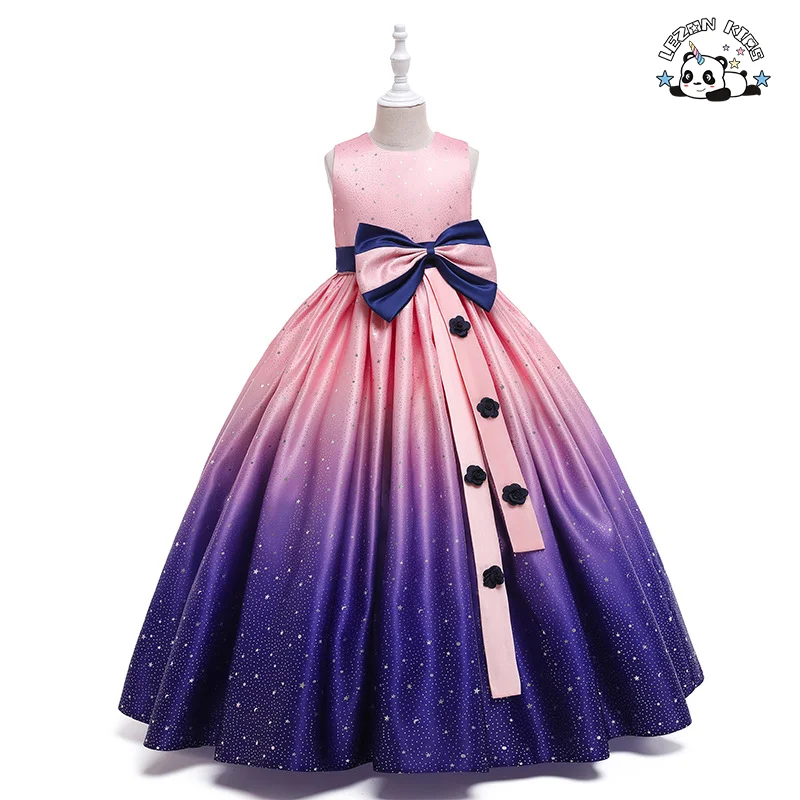 LEZONKIDS - mesh white formal red baby girl princess dress party for kids 2-12 green kid girl summer baby flower girls' dresses